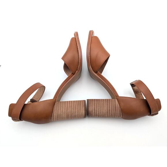 Madewell Paulette Block Heel Sandal Women's English Saddle Size US10 EU41 - Picture 5 of 11